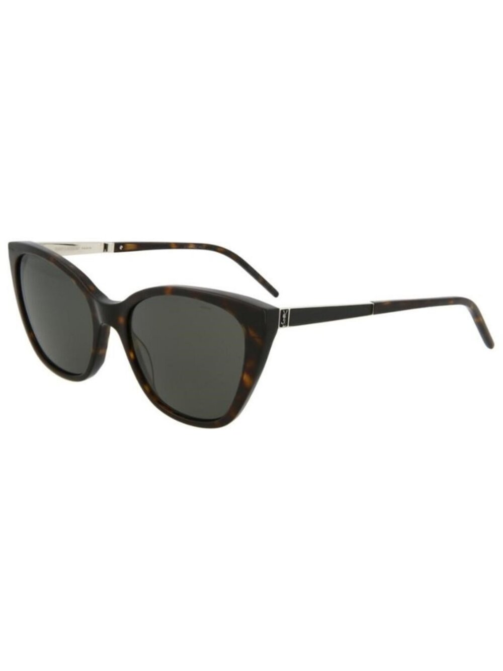New Saint Laurent Womens Cat Eye Havana Silver Grey Fashion Designer Sunglasses